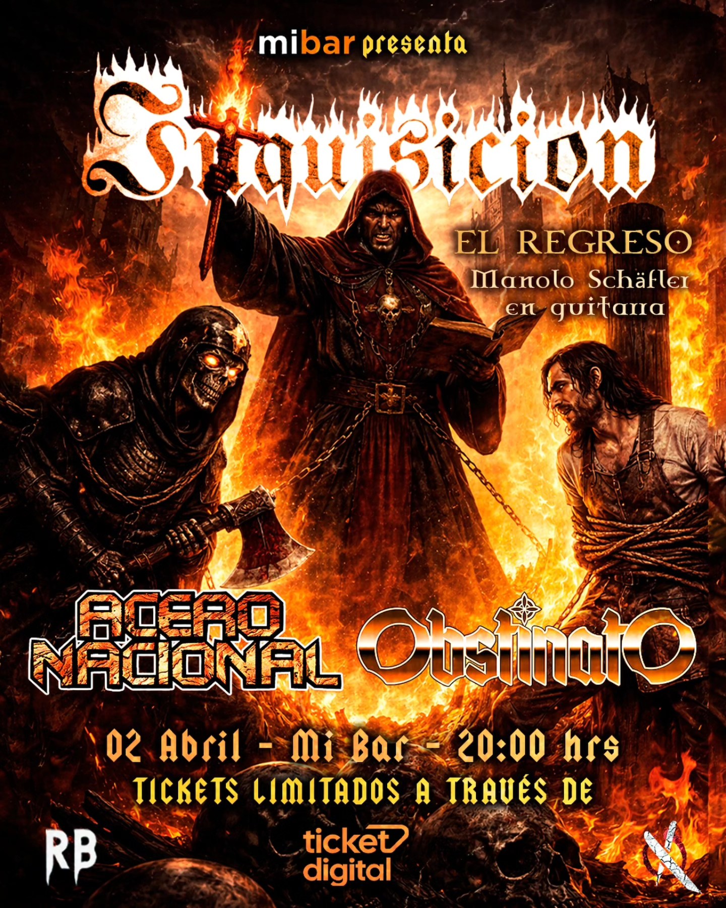 Inquisición regresa a MiBar este 2 de abril